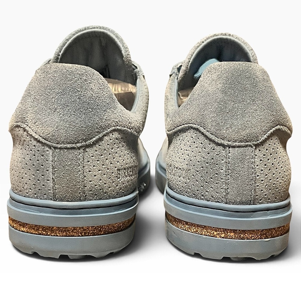 Birkenstock Bend Low Blue Grey Perforated Suede Sneakers Women 39 L8 M6 - Picture 6 of 16